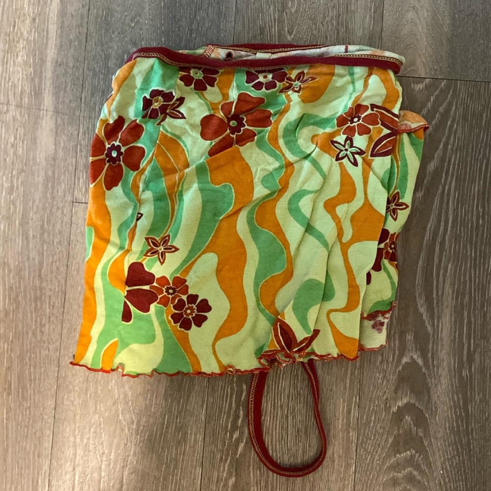 Wrap around skirt from Spain, cover up and multicolored